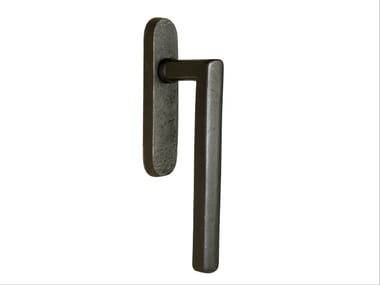 Classic style iron window handle on back plate PSLD/BLIND | Iron window handle