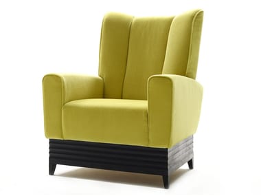 Upholstered fabric armchair with armrests LAURENCE | Armchair