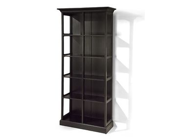 Open solid wood bookcase BAY MARIONI