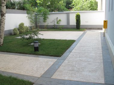 STAMPED CONCRETE Printed Outdoor continous flooring By IDEAL WORK
