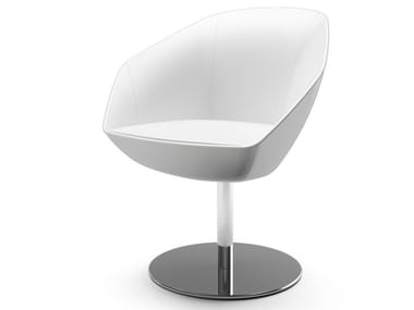 Poltroncina girevole in tessuto con braccioli FLEUR Cizeta