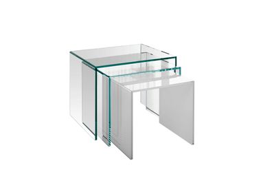 Glass side table TRIO Tonelli Design