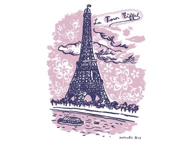 Wandtattoo aus Vinyl LA TOUR EIFFEL Domestic