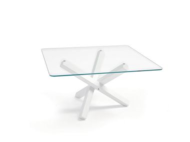 Square glass table AIKIDO SQUARE Sovet italia