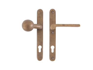 Bronze door handle with lock PURE 14532