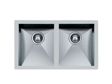 Single flush-mounted stainless steel sink QUADRA 71 BANCO LT.RIB.FT ...