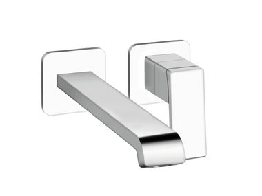 Miscelatore per lavabo a 2 fori a muro con piastra QUADRI S CRIQS959 CRISTINA Rubinetterie