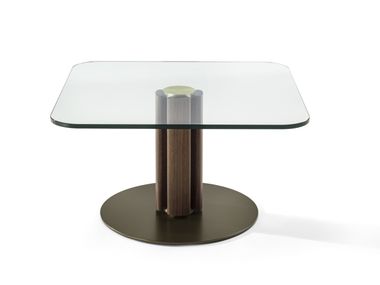Mesa de centro quadrada de cristal QUADRIFOGLIO Porada
