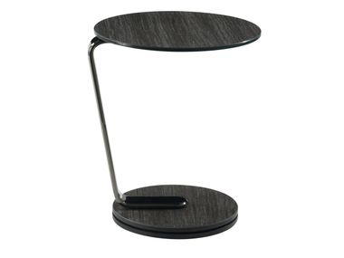 Round glass ceramic high side table QUARTET Roche Bobois