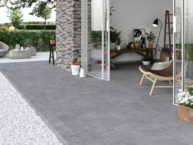 Indoor/outdoor wall/floor tiles with stone effect QUARZI