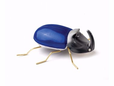 Ceramic decorative object RHINOCEROS BEETLE COBALT Mambo Unlimited Ideas