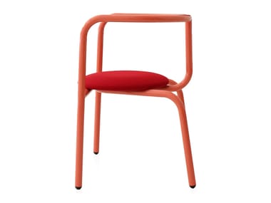 Branca Lisboa, RIA Sedia impilabile in metallo verniciato