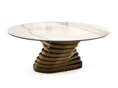 Round ceramic coffee table ROTOLO LOW EFORMA