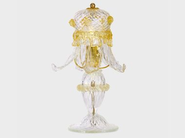 Handmade Murano glass table lamp GOLD SECOLO DOWNWARD Sogni Di Cristallo