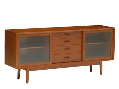 Oak sideboard with sliding doors Sideboard KARIMOKU