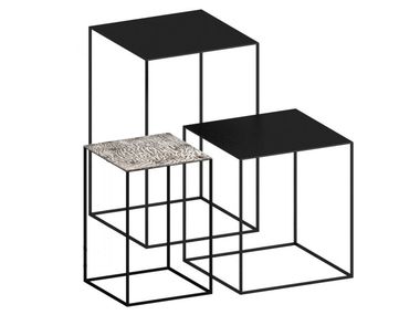 Square plate coffee table SLIM IRONY Zeus