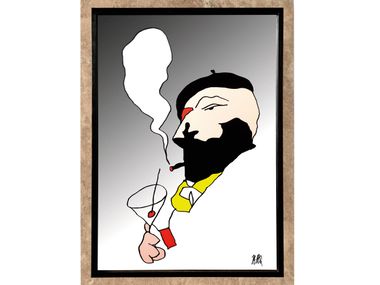 Rectangular plexiglass mirror SMOKE Mirabili