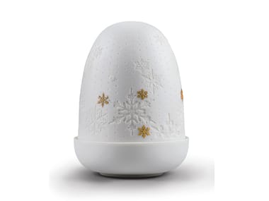 Lladró, SNOWFLAKES DOME Lampada da tavolo a batteria in porcellana