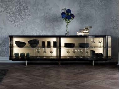 Madia componibile in vetro con illuminazione integrata SOMA Kettnaker