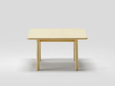 Low square ash coffee table BRUNO 3519-21 Maruni