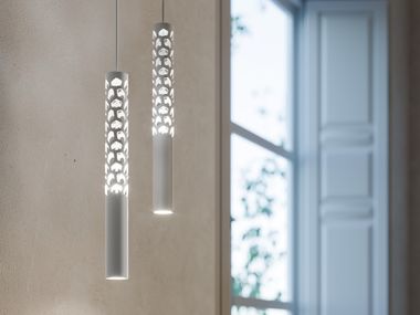LED aluminium pendant lamp SQUIGGLE Rotaliana