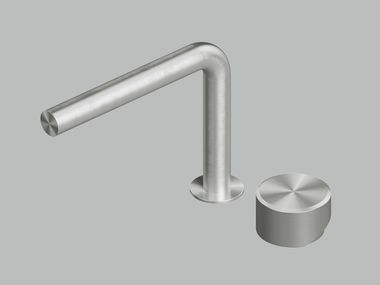 Countertop stainless steel washbasin mixer STEREO 16 31T QuadroDesign