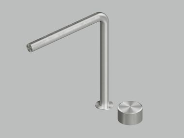 Countertop stainless steel washbasin mixer STEREO 16 32 QuadroDesign