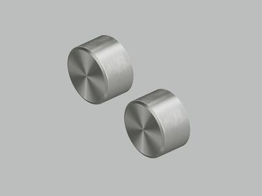 Wall-mounted stainless steel shut-off mixing valves STEREO 16 63V QuadroDesign