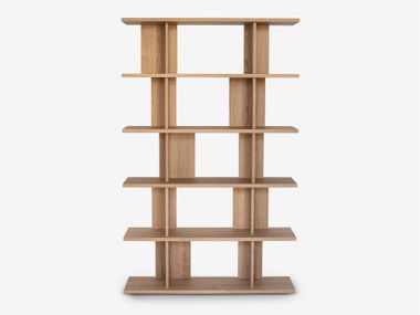 Offenes freistehendes double-sided Bücherregal aus Eichenholz STRATA Case