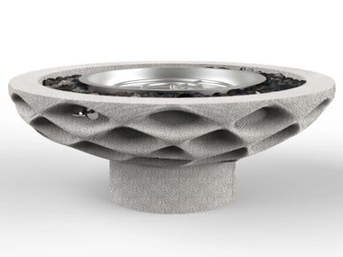 3D-printed concrete fire pit BRACIERE studiooberhauser
