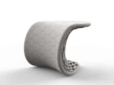 3D-printed concrete stool FOGLIA studiooberhauser