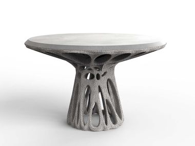 3D-printed concrete table TABLE N° ONE studiooberhauser