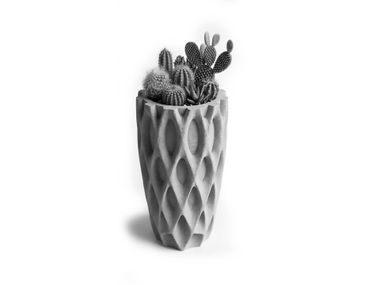 3D-printed concrete planter VASE studiooberhauser
