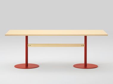 Rectangular wood veneer table T&O 1636/1576 Maruni