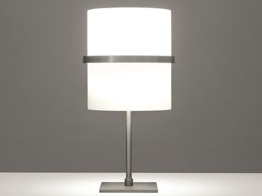 Lampada da tavolo a LED in alluminio e vetro BOA | Lampada da tavolo