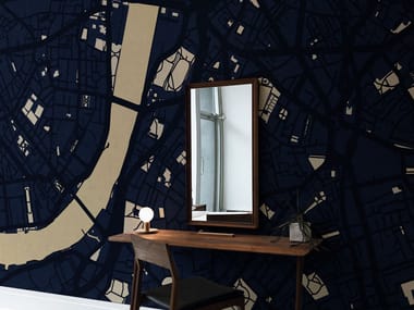 Carta da parati panoramica con mappe TAMIGI Rimura