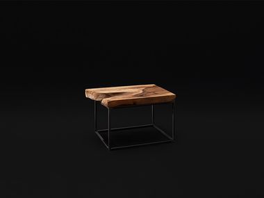 Coffee table Walnut side-table Bruno Spreafico