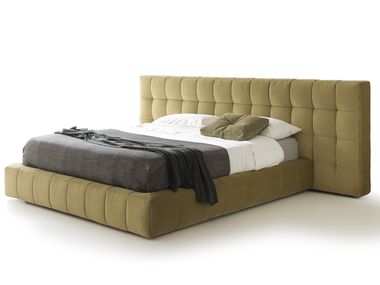 Velvet double bed with upholstered headboard TERENCE XL VALENTINI