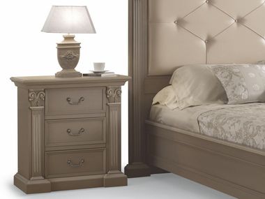 Comodino rettangolare in legno con cassetti TIMELESS 2672 SCAPPINI & C