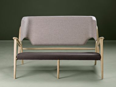 Fabric small sofa TISA HOOKL und STOOL