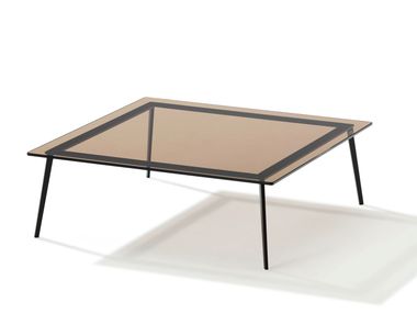 Square glass central coffee table TOSCA VI Draenert