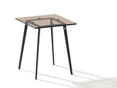 Square glass coffee table TOSCA 1380 Draenert