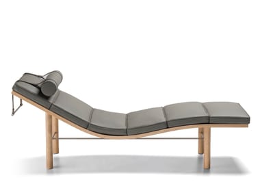 Chaise longue imbottita in pelle TUSCANY | Chaise longue in pelle