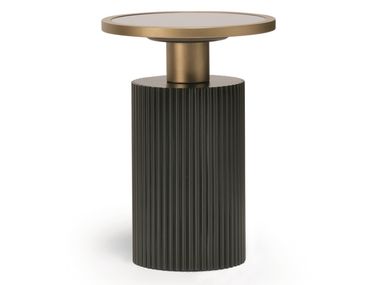 Round wood and glass high side table UP N12 SCAPPINI & C
