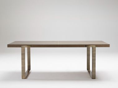 Rectangular wooden table with metal base URBINO Casa Covre