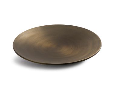 Plato llano redondo de hierro VELATA BRONZE Lusent35