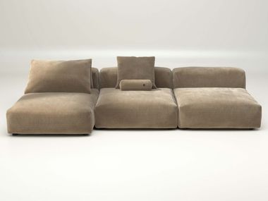 Modular sofa with chaise longue SOFA SET 04 - CORD VELOUR vetsak
