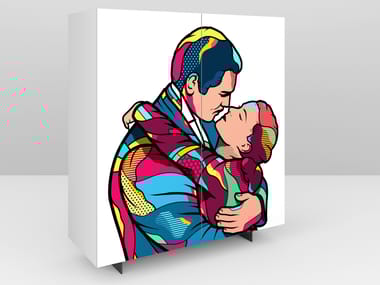 Credenza in legno con ante a battente VIA COL VENTO | Credenza PICTOOM