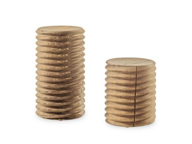 Solid cedarwood stool VITAE SMALL & BIG Riva 1920