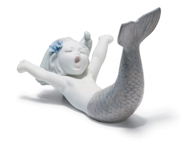 Lladró, WAKING UP AT SEA MERMAID Soprammobile in porcellana
